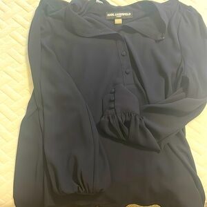 Karl Lagerfeld Paris Blouse - Navy - Size S- $50